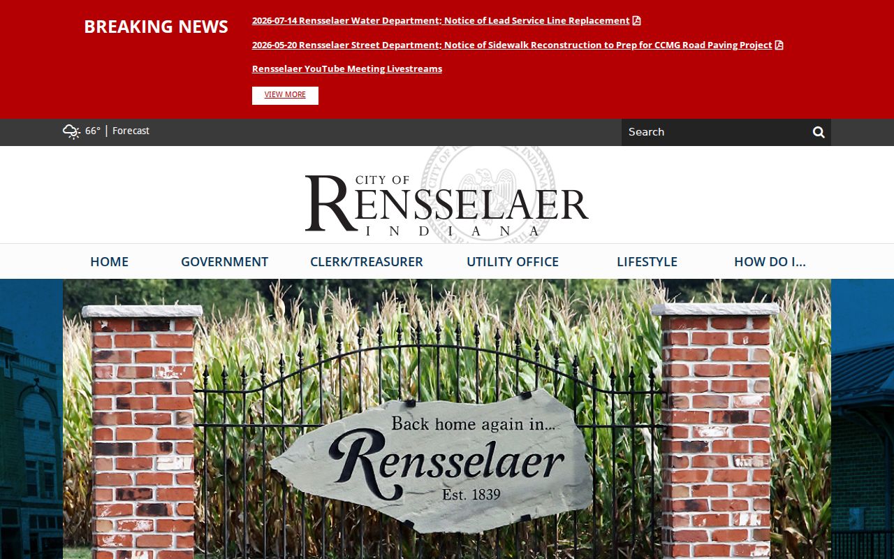 Official City of Rensselaer website and local government information